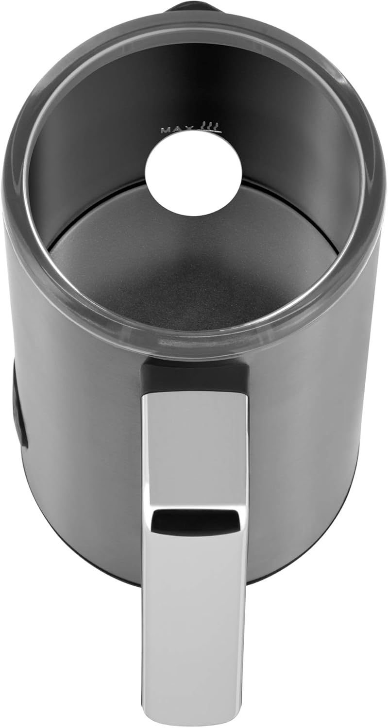 WMF Stelio Milchaufschäumer elektrisch (500 Watt, 150-250 ml, Antihaftbeschichtung, kabellos, für Milchschaum heiss und kalt, heiße Schokolade) cromargan matt/silber