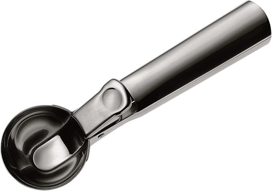 WMF Gourmet Eisportionierer 18 cm, Eislöffel mit Auswerfer, Cromargan Edelstahl poliert, Portionierer für Eiskugeln, Reis, Melonenkugeln, Keksteig