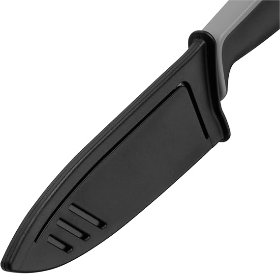 WMF Touch Messerset 2-teilig, Küchenmesser mit Schutzhülle, Messer Set Spezialklingenstahl antihaftbeschichtet, scharf, Kochmesser, Gemüsemesser, schwarz