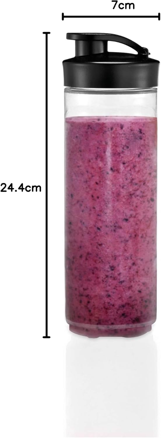 WMF Kult X Mix & Go/Küchenminis Trinkflasche 600 ml, Smoothie Flasche, Mixbehälter, Smoothie Becher aus Tritan-Kunststoff, bruchsicher [Energieklasse B]